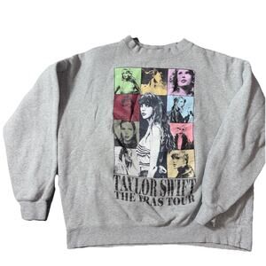 Taylor Swift Eras Tour Grey Crewneck Sweatshirt Top Small